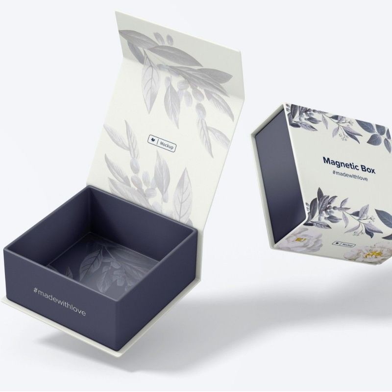 Dwu-stronny magnetyczny pudełko podarunkowe Hot Stamping Niestandardowe biżuteria Perfumy Flip Top pudełko podarunkowe