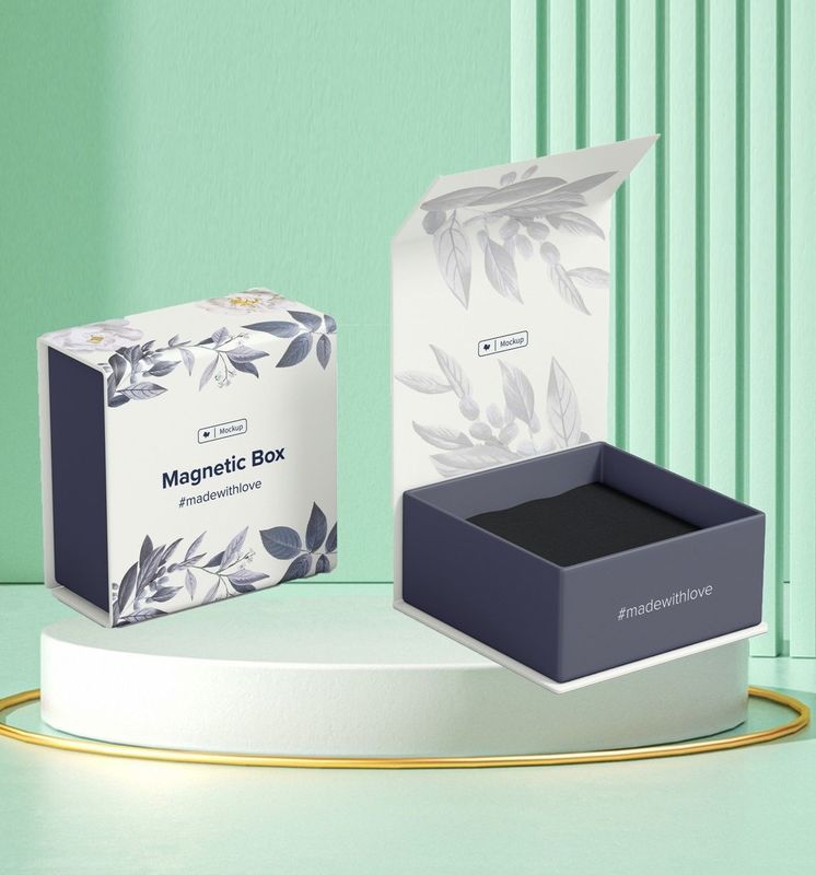 Dwu-stronny magnetyczny pudełko podarunkowe Hot Stamping Niestandardowe biżuteria Perfumy Flip Top pudełko podarunkowe