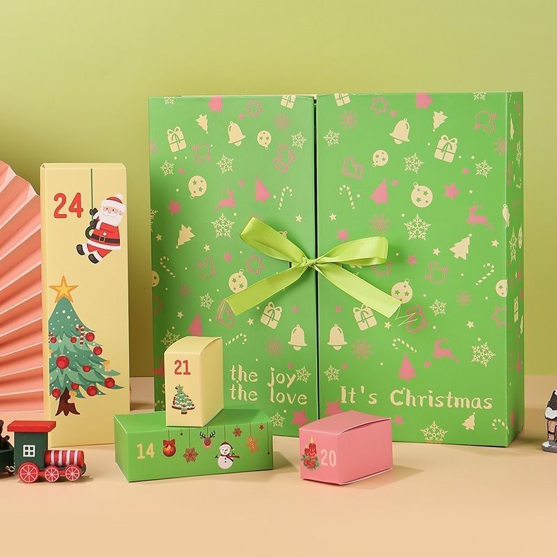 Zamówienie opakowania produktów pudełka otwarte drzwi magnetyczne Xmas kartonowe pudełka podarunkowe