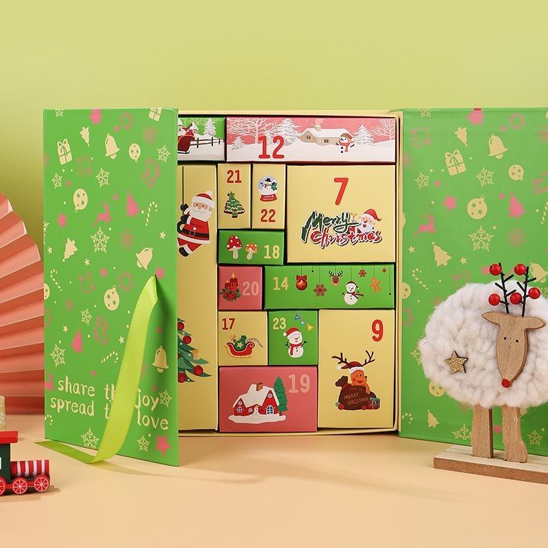Zamówienie opakowania produktów pudełka otwarte drzwi magnetyczne Xmas kartonowe pudełka podarunkowe