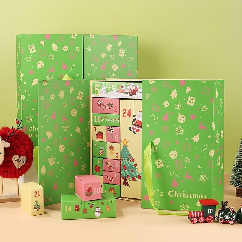 Zamówienie opakowania produktów pudełka otwarte drzwi magnetyczne Xmas kartonowe pudełka podarunkowe