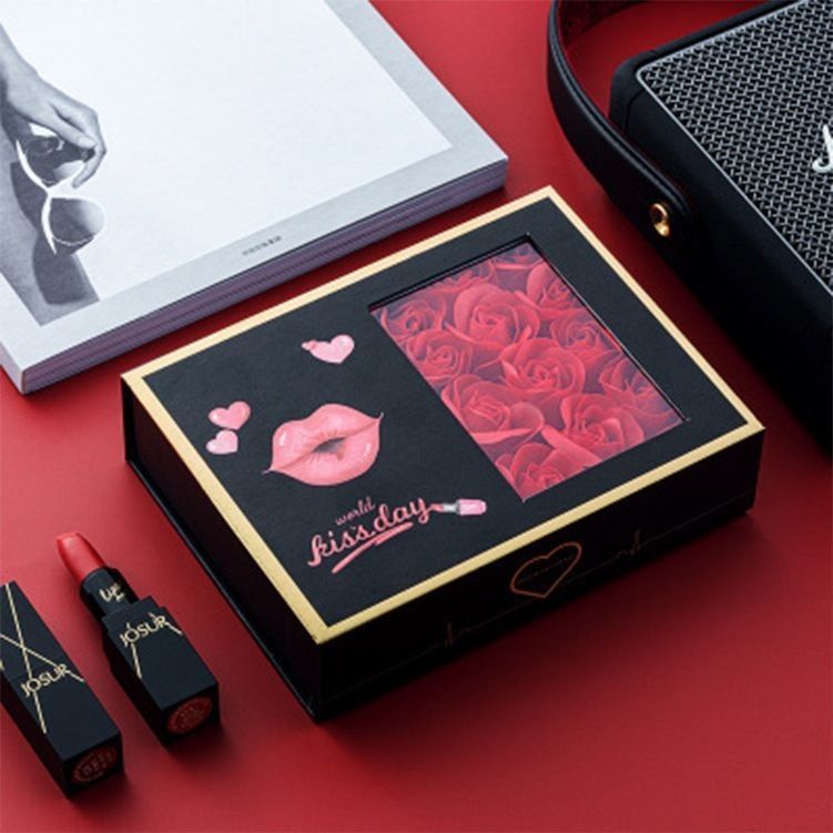 Luxury Black Cardboard Walentynki Kwiaty Pudełko prezentów 1,0 - 3,0 mm grubość