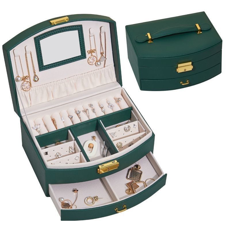 Luxury Jewelry Display Box Pu Skóra biżuteria pudełko do przechowywania pierścienia / naszyjnika