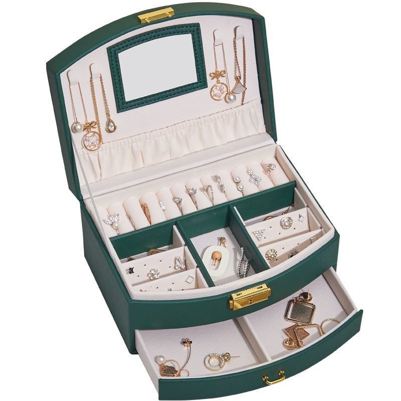 Luxury Jewelry Display Box Pu Skóra biżuteria pudełko do przechowywania pierścienia / naszyjnika