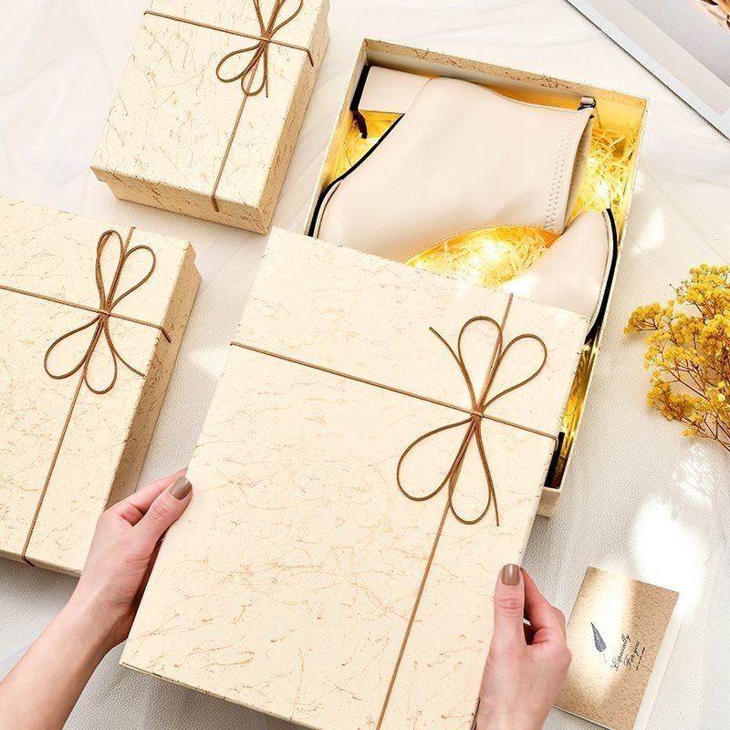 Solid Color Christmas Rigid Gift Packaging Box Kartonowa kartona papierowa