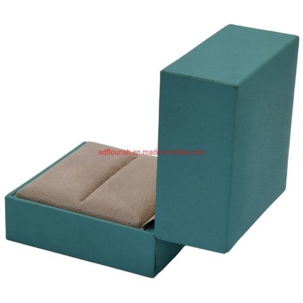 Clamshell Design Elegant Green Color Rigid Cardboard Proposal Ring Gift Box w formacie CDR/EPS/JPG/TIF